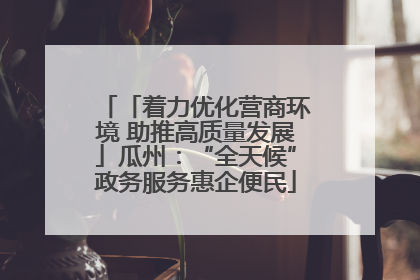 「着力优化营商环境 助推高质量发展」瓜州：“全天候”政务服务惠企便民
