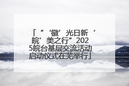 “‘徽’光日新‘皖’美之行”2025皖台基层交流活动启动仪式在芜举行