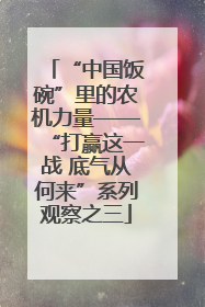 “中国饭碗”里的农机力量——“打赢这一战 底气从何来”系列观察之三
