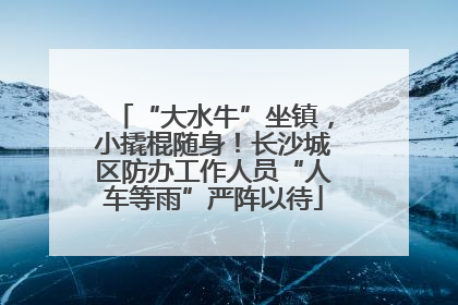 “大水牛”坐镇，小撬棍随身！长沙城区防办工作人员“人车等雨”严阵以待