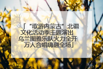 “歌游内蒙古”北疆文化活动季主题演出 乌兰图雅乐队火力全开 万人合唱嗨翻全场