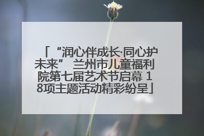 “润心伴成长·同心护未来” 兰州市儿童福利院第七届艺术节启幕 18项主题活动精彩纷呈