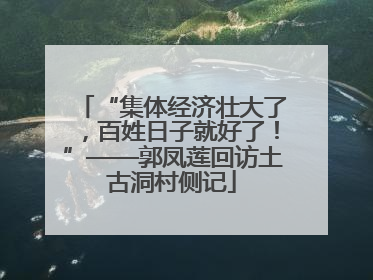 “集体经济壮大了，百姓日子就好了！”——郭凤莲回访土古洞村侧记
