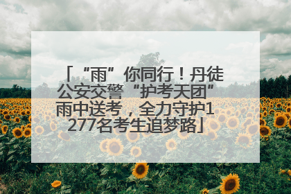 “雨”你同行！丹徒公安交警“护考天团”雨中送考，全力守护1277名考生追梦路