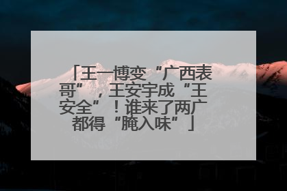 王一博变“广西表哥”，王安宇成“王安全”！谁来了两广都得“腌入味”