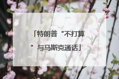 特朗普“不打算”与马斯克通话