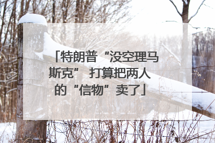 特朗普“没空理马斯克” 打算把两人的“信物”卖了