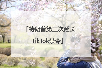 特朗普第三次延长TikTok禁令