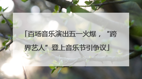百场音乐演出五一火爆，“跨界艺人”登上音乐节引争议