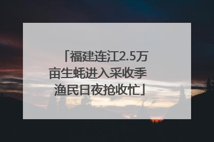 福建连江2.5万亩生蚝进入采收季 渔民日夜抢收忙