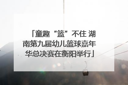 童趣“篮”不住 湖南第九届幼儿篮球嘉年华总决赛在衡阳举行