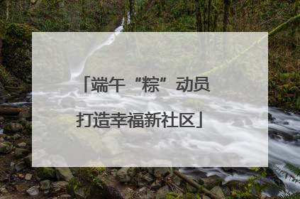 端午“粽”动员 打造幸福新社区