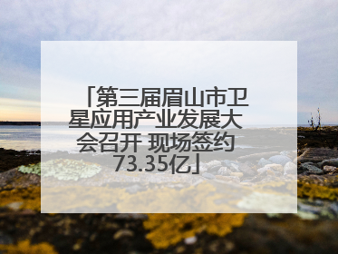 第三届眉山市卫星应用产业发展大会召开 现场签约73.35亿