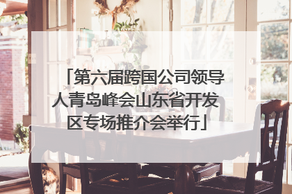 第六届跨国公司领导人青岛峰会山东省开发区专场推介会举行