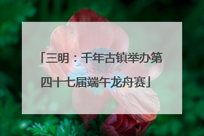 三明：千年古镇举办第四十七届端午龙舟赛