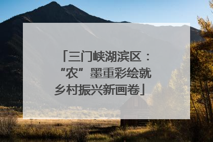 三门峡湖滨区：“农”墨重彩绘就乡村振兴新画卷