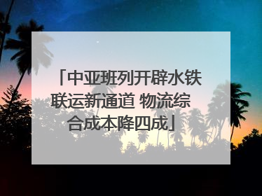 中亚班列开辟水铁联运新通道 物流综合成本降四成