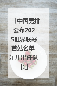中国男排公布2025世界联赛首站名单 江川出任队长
