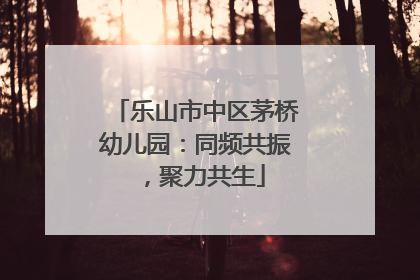 乐山市中区茅桥幼儿园：同频共振，聚力共生