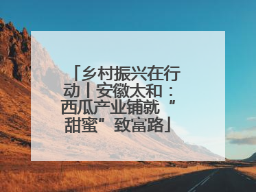 乡村振兴在行动丨安徽太和：西瓜产业铺就“甜蜜”致富路