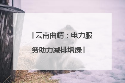 云南曲靖：电力服务助力减排增绿