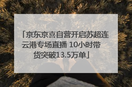 京东京喜自营开启苏超连云港专场直播 10小时带货突破13.5万单