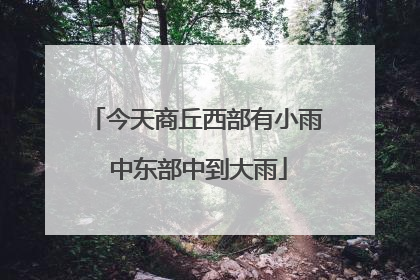 今天商丘西部有小雨 中东部中到大雨