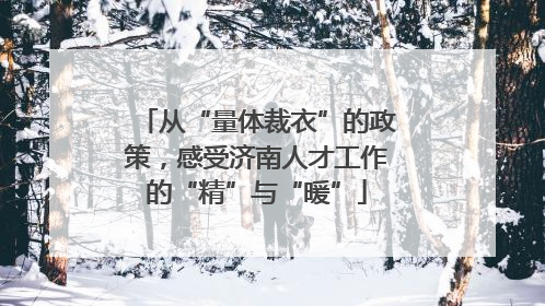 从“量体裁衣”的政策，感受济南人才工作的“精”与“暖”
