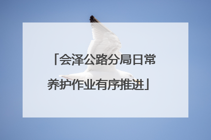 会泽公路分局日常养护作业有序推进