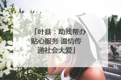 叶县：助残帮办贴心服务 温情传递社会大爱