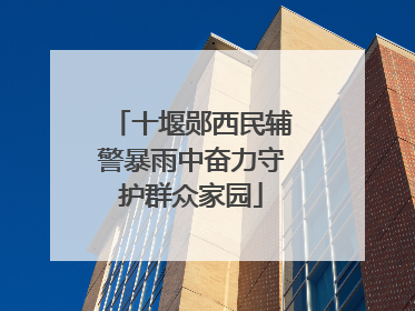 十堰郧西民辅警暴雨中奋力守护群众家园