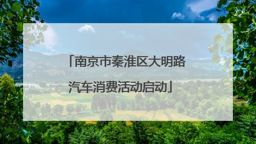 南京市秦淮区大明路汽车消费活动启动