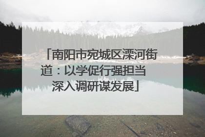 南阳市宛城区溧河街道：以学促行强担当 深入调研谋发展
