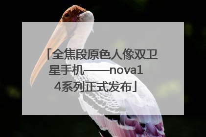 全焦段原色人像双卫星手机——nova14系列正式发布