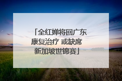 全红婵将回广东康复治疗 或缺席新加坡世锦赛