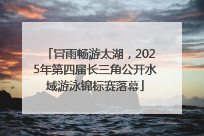 冒雨畅游太湖，2025年第四届长三角公开水域游泳锦标赛落幕