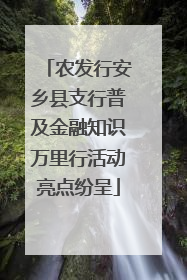 农发行安乡县支行普及金融知识万里行活动亮点纷呈