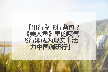 出行靠飞行背包？《美人鱼》里的喷气飞行器成为现实丨活力中国调研行