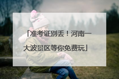准考证别丢！河南一大波景区等你免费玩