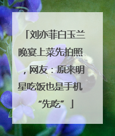 刘亦菲白玉兰晚宴上菜先拍照，网友：原来明星吃饭也是手机“先吃”