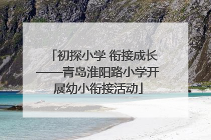 初探小学 衔接成长——青岛淮阳路小学开展幼小衔接活动