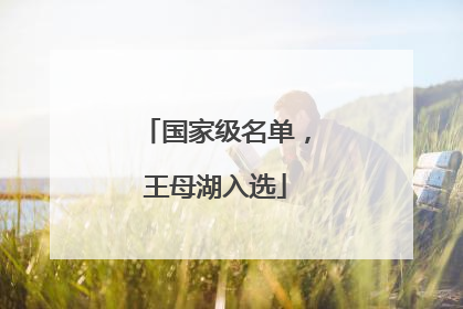 国家级名单，王母湖入选