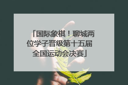 国际象棋！聊城两位学子晋级第十五届全国运动会决赛