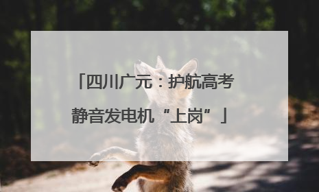 四川广元：护航高考 静音发电机“上岗”