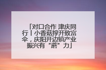 对口合作 津庆同行丨小香菇撑开致富伞，庆阳开边镇产业振兴有“蘑”力