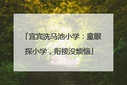 宜宾洗马池小学：童眼探小学，衔接没烦恼