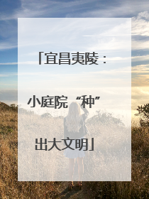 宜昌夷陵：小庭院“种”出大文明