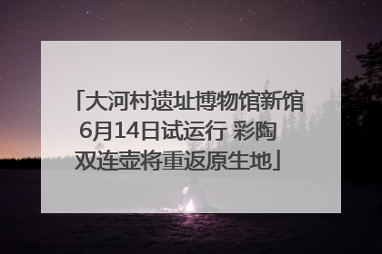 大河村遗址博物馆新馆6月14日试运行 彩陶双连壶将重返原生地