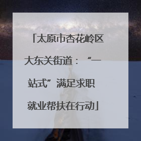 太原市杏花岭区大东关街道：“一站式”满足求职 就业帮扶在行动