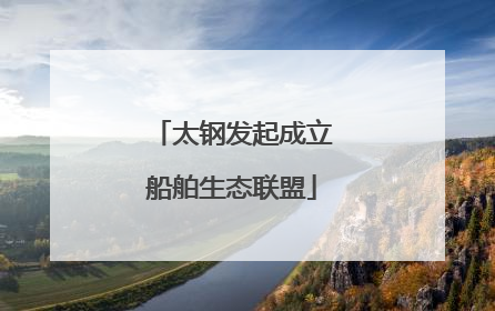 太钢发起成立船舶生态联盟